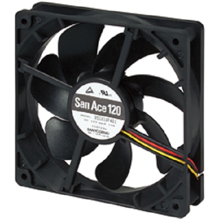 Sanyo Denki Axial Fan, 12 V dc, dc Operation, 2.45m³/min, 4.68W, 60mA Max, 120 x 120 x 25mm
