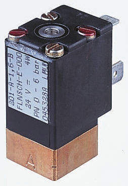 Burkert Solenoid Valve 138054, 2 Port, NC, 24 V dc 1/8 in, 1/8 in