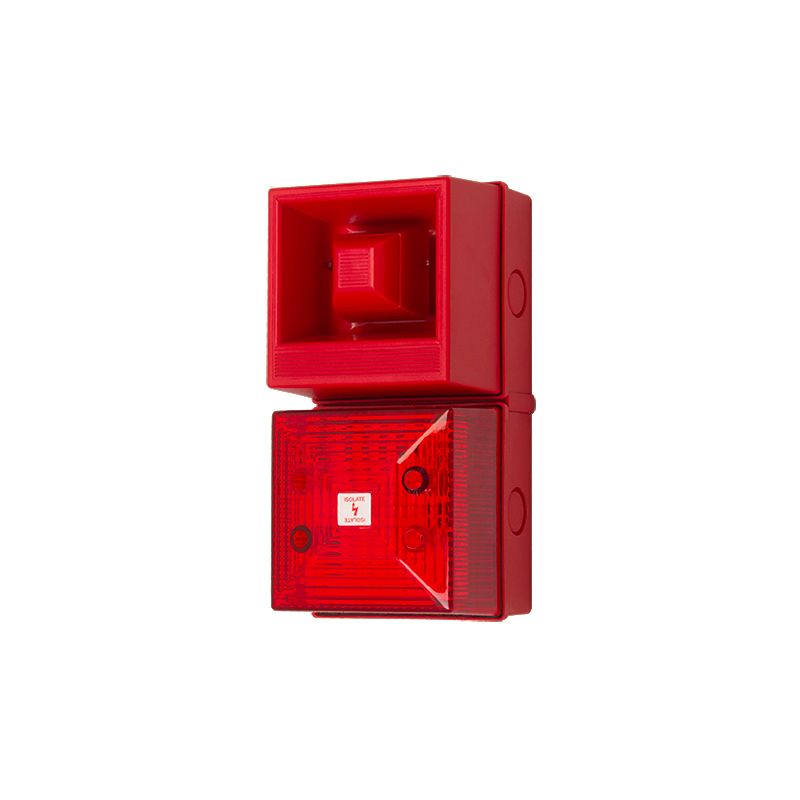 Clifford & Snell YL40 Series Red Sounder Beacon, 24 V dc, IP65, Wall Mount, 108dB at 1 Metre