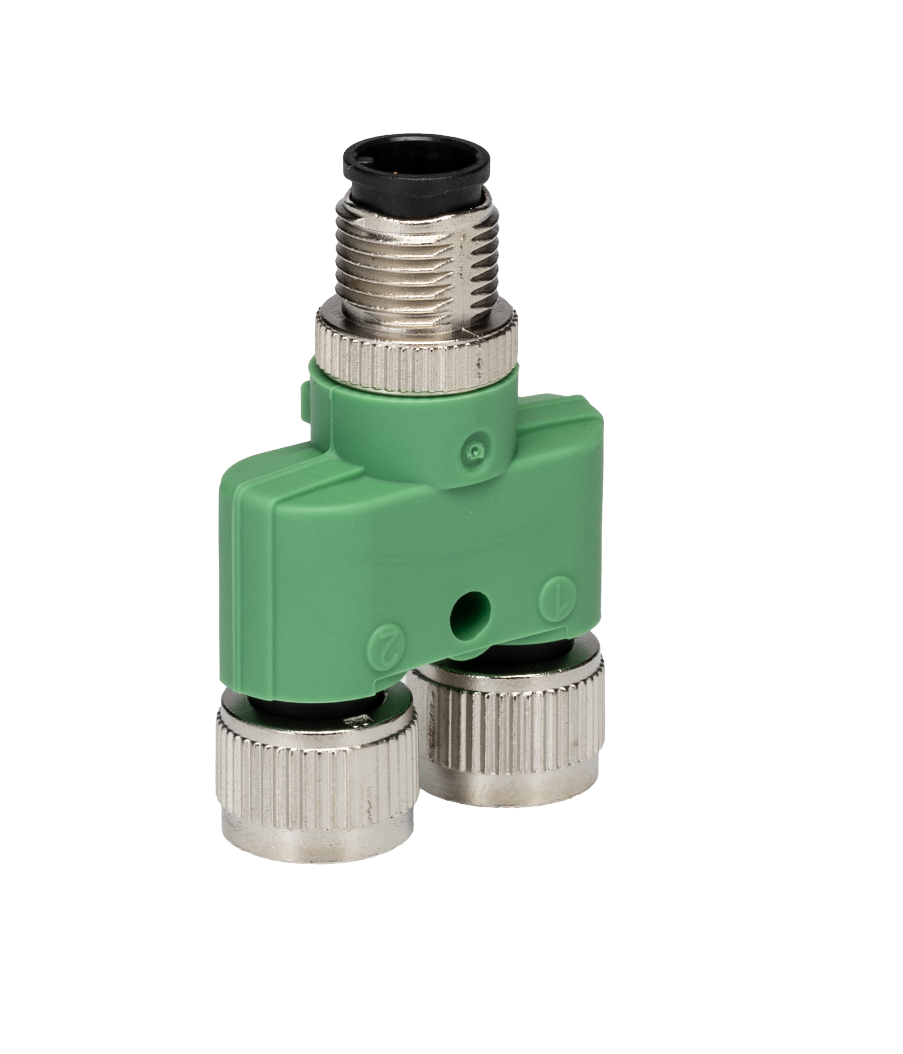 Phoenix Contact Y-Shaped 4 Pole M12 Plug to 4 Pole M12 Socket Adapter