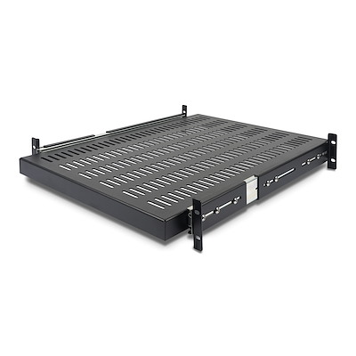 StarTech.com UNI Series Black Shelf, 2U, 22.7kg Load, 482mm x 762mm