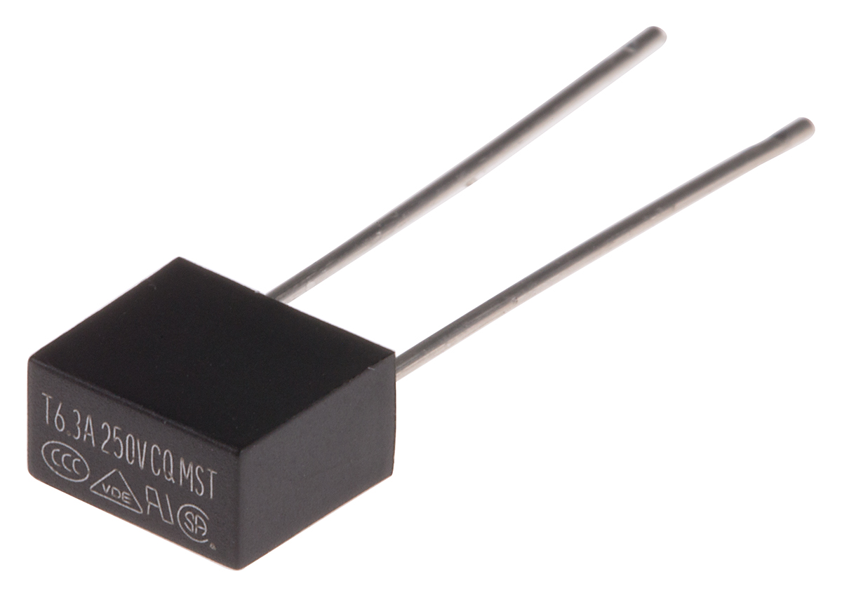 RS PRO PC Board Non Resettable Fuse, Radial 6.3A, 250V ac