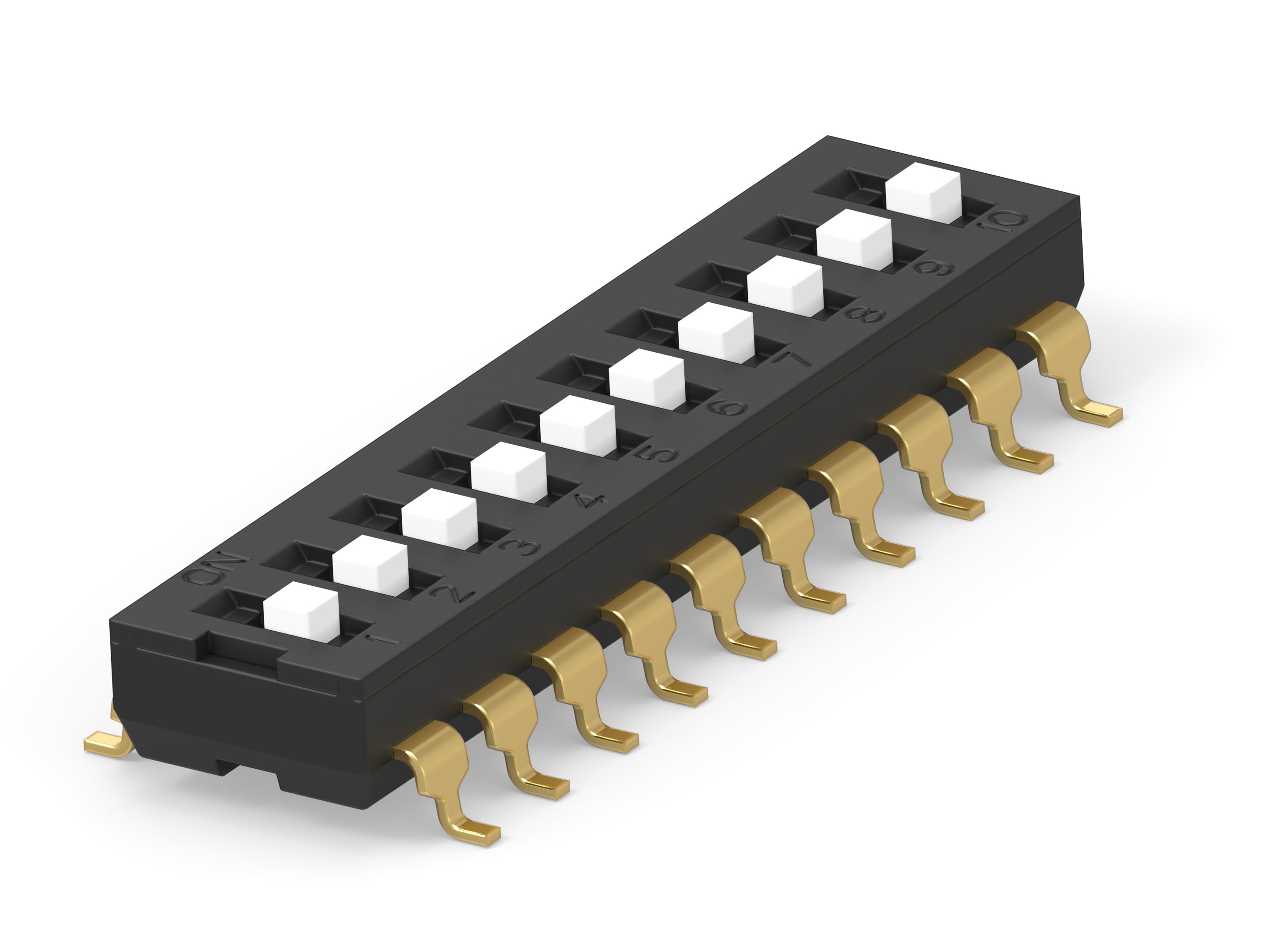TE Connectivity 10 Way Surface Mount DIP Switch SPST, Extended Actuator