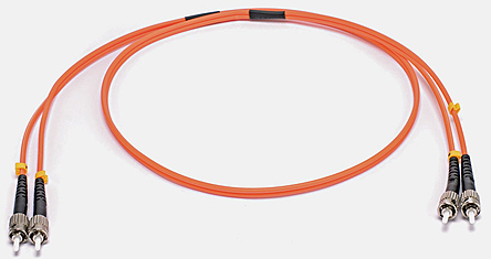 Molex Premise Networks ST to ST Duplex Multi Mode OM3 Fibre Optic Cable, 50/125μm, Light Blue, 1m