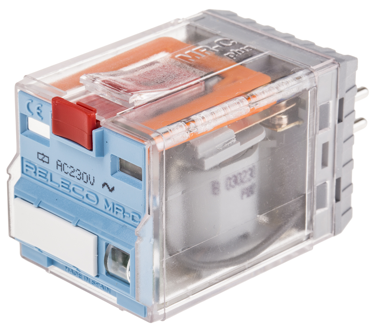 Releco Plug In Power Relay, 230V ac Coil, 10A Switching Current, DPDT