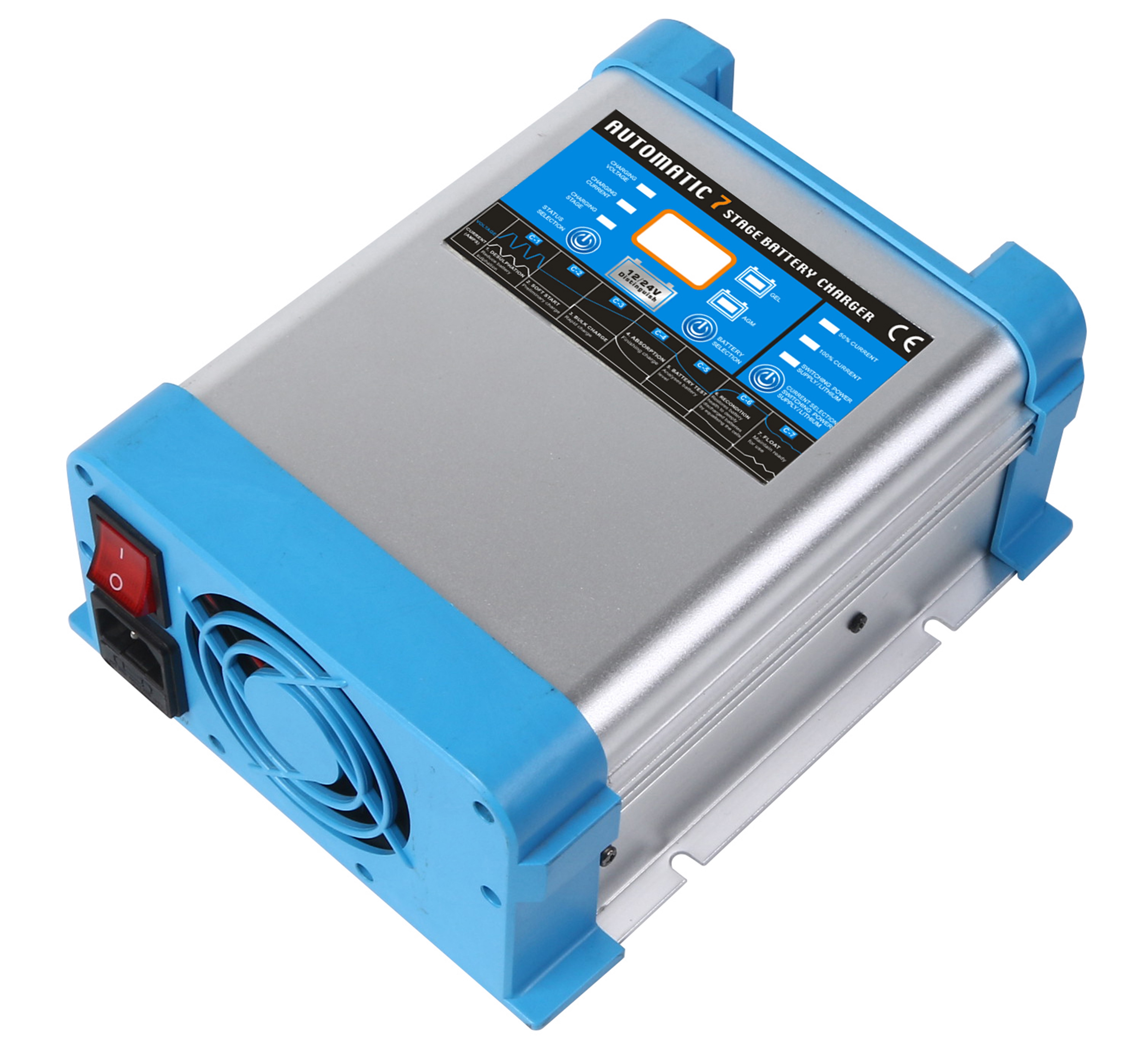 RS PRO EBC12/24-60 Battery Charger For Lithium-Ion 4 Cells for 12V and 8 Cells For 24V Cell 24V 30A with UK plug