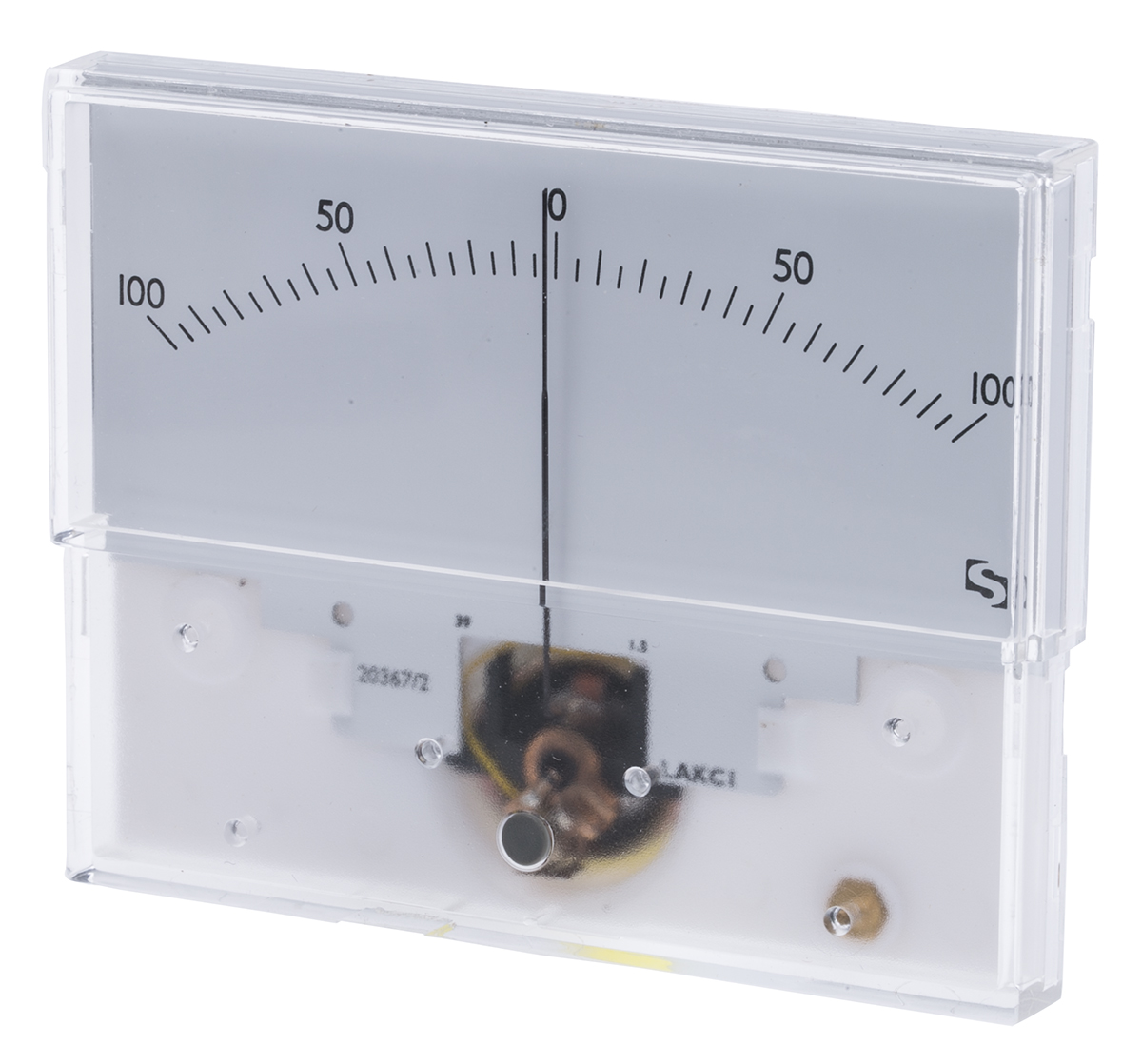 Sifam Tinsley Analogue Panel Ammeter 50μA DC, 40.5mm x 91.5mm, ±1.5 % Moving Coil