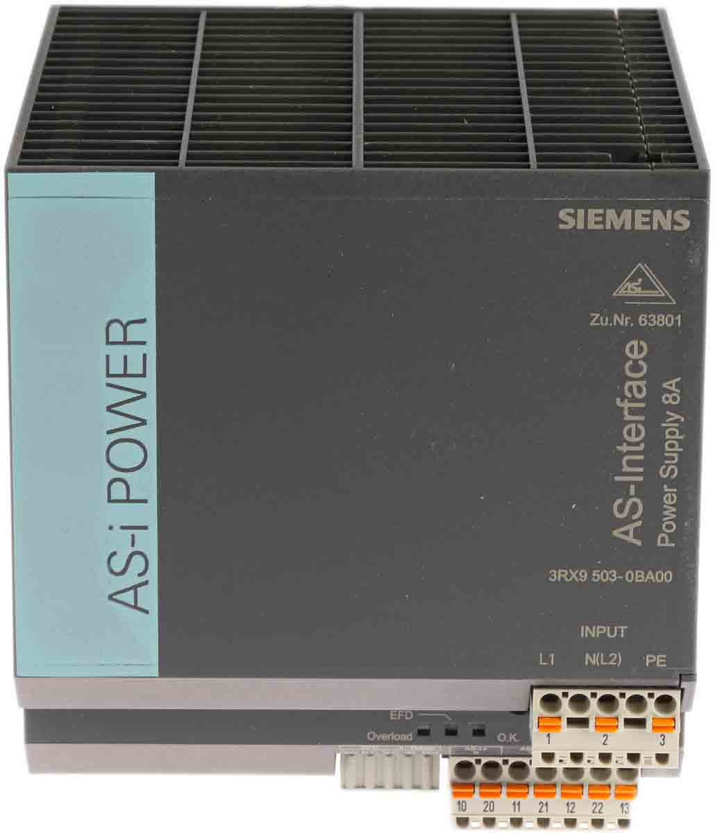 Siemens 3RX950 Series PLC Power Supply for Use with AS-I Power Supply Unit