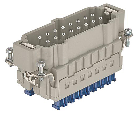 HARTING Heavy Duty Power Connector Insert, 16A, Male, Han ES Press Series, 16 Contacts