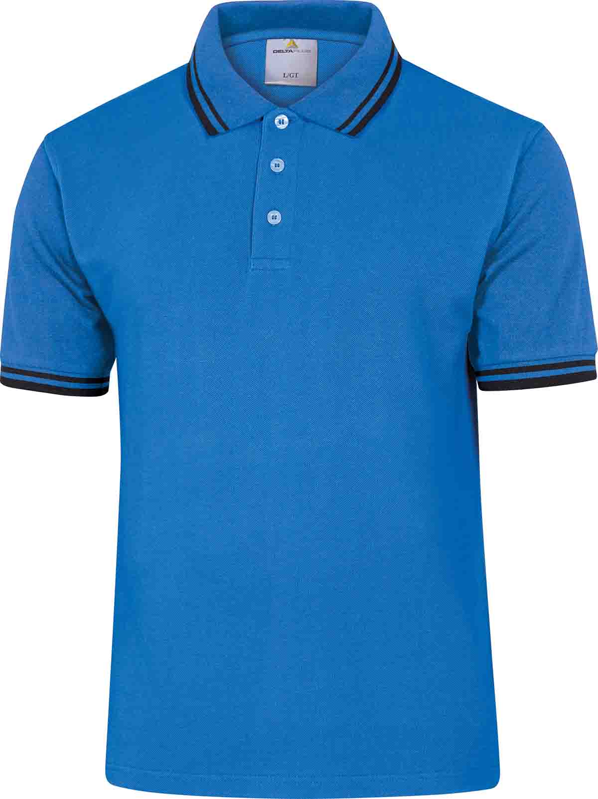 Delta Plus Blue Cotton Polo Shirt, UK- 38, EUR- 48