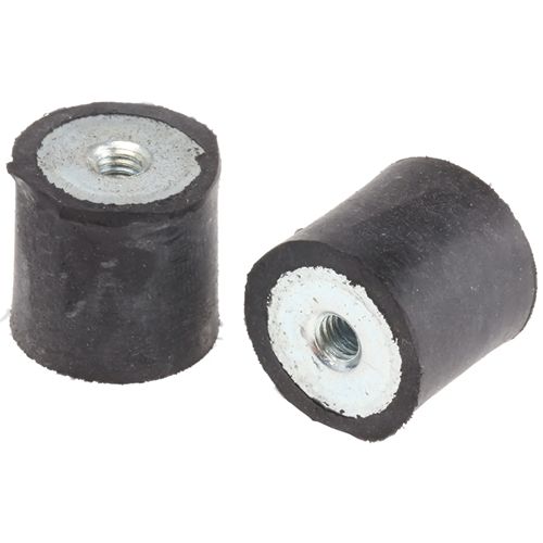 FIBET Cylindrical M8 Anti Vibration Mount, Female Buffer Foot with 79kg Compression Load