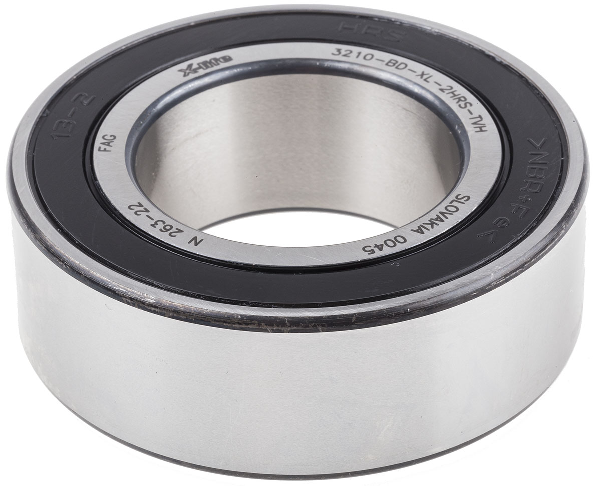 FAG 3210-BD-XL-2HRS-TVH 2 Row Ball Bearing - 50 mm ID, 90 mm OD 30.2 mm Race Width