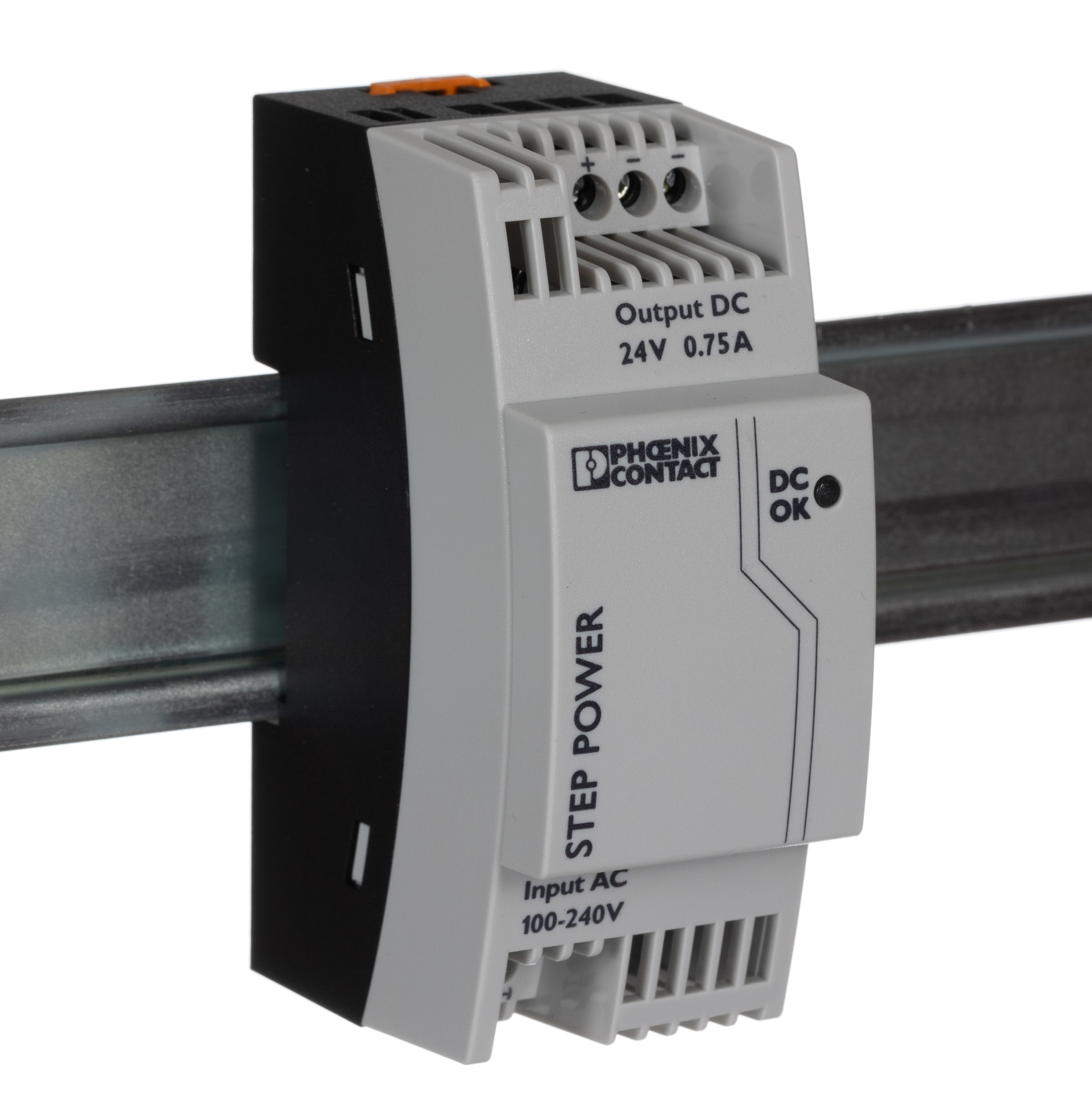 Phoenix Contact STEP POWER Switched Mode DIN Rail Power Supply, 85 → 264V ac ac Input, 24V dc dc Output, 750mA