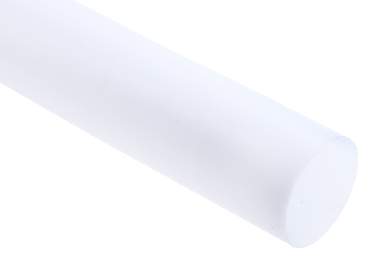 RS PRO Opaque Fluoroplastics PTFE Rod, 1m x 32mm Diameter