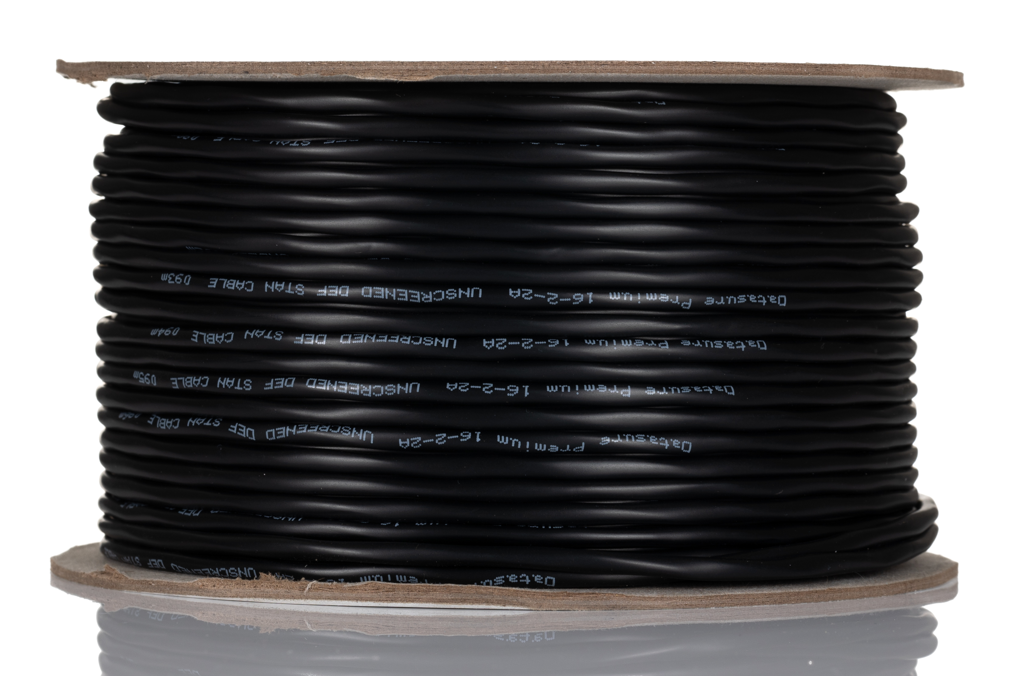RS PRO Multi-Core Industrial Cable, 2 Cores, 0.5 mm², Unscreened, 100 m, Black Polyvinyl Chloride Sheath