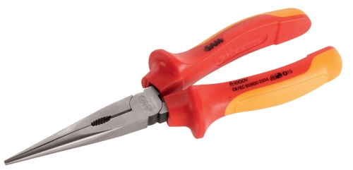 SAM Long Nose Pliers, 200 mm Overall, Straight Tip, 52mm Jaw