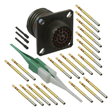 Amphenol Limited, D38999 22 Way Wall Mount MIL Spec Circular Connector ReceptacleGreen, Socket Contacts,Shell Size 13,