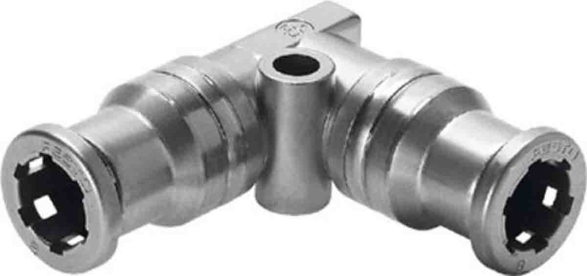 Festo CRQSL Series Elbow Tube-toTube Adaptor, Push In 12 mm to Push In 12 mm, Tube-to-Tube Connection Style, 130666