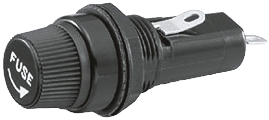 Sato Parts 10A Panel Mount Fuse Holder for 6.4 x 30mm Fuse, 250V ac