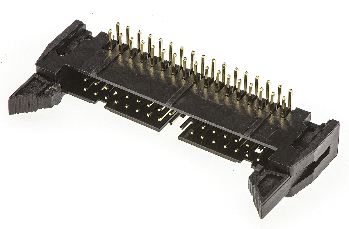 Amphenol Communications Solutions T816 Series Right Angle Through Hole PCB Header, 34 Contact(s), 2.54 mm Pitch, 2 Row,