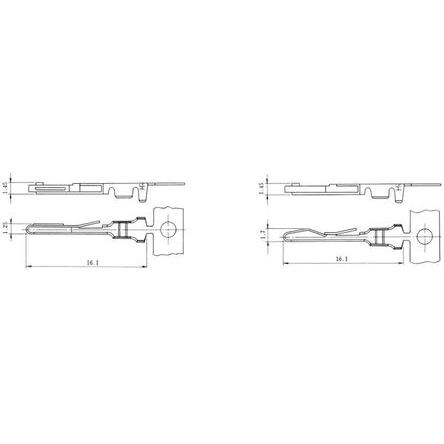 Hirose QR/P8 Series Male Crimp Terminal, 24AWG Min, 20AWG Max