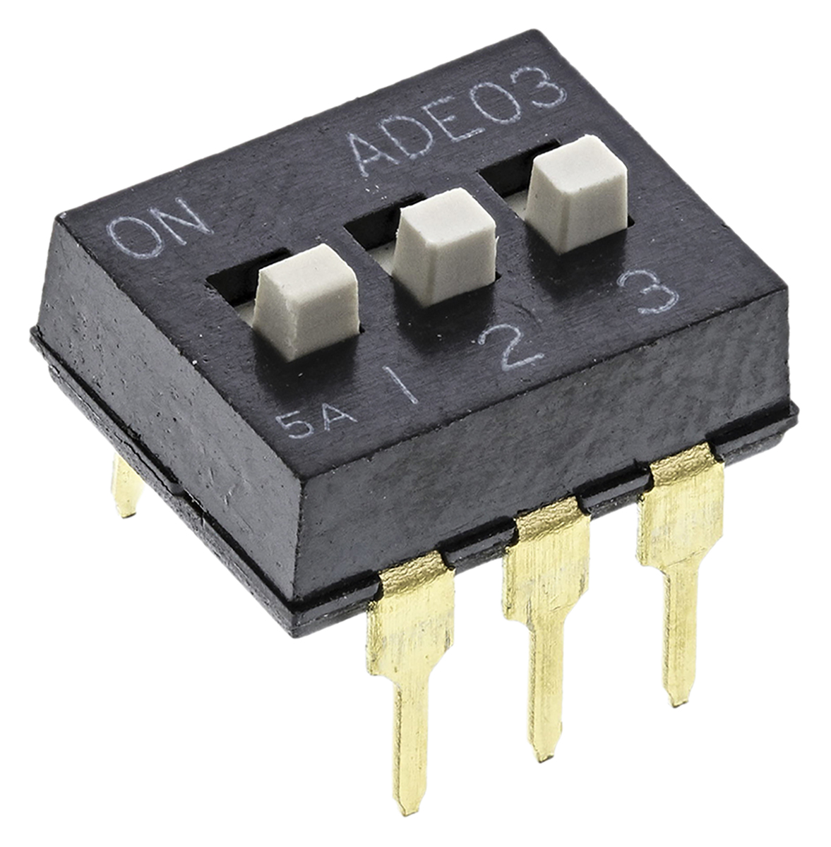 TE Connectivity 3 Way Through Hole DIP Switch SPST