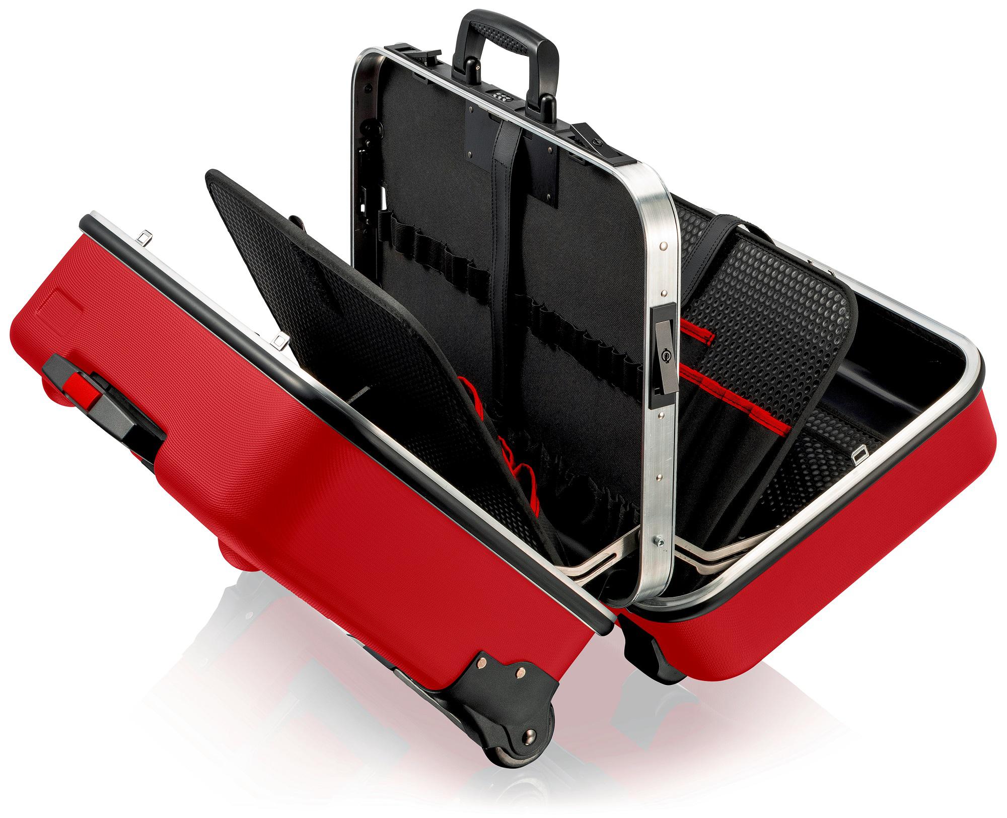 Knipex BIG Twin Move RED ABS, Aluminium Tool Case 2 Wheels, 520 x 435 x 290mm