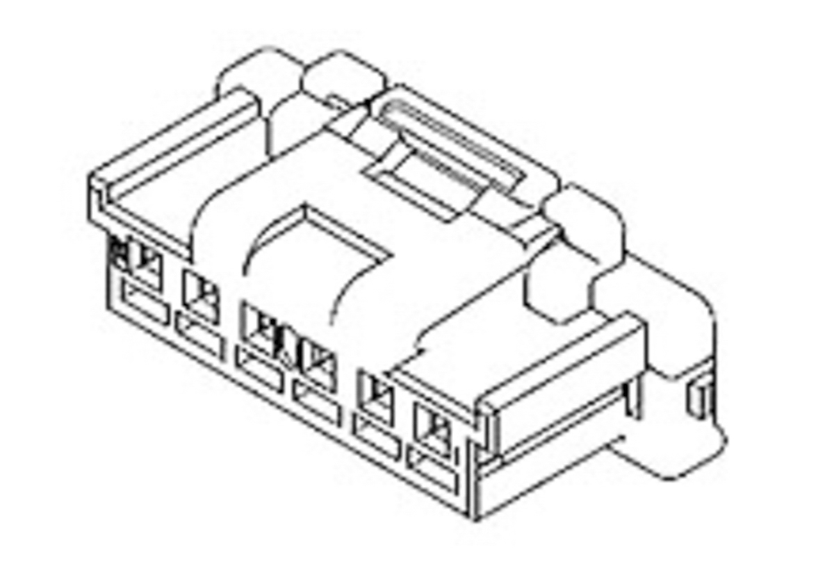 Molex Male Crimp Connector Housing, 2mm Pitch, 5 Way, 1 Row