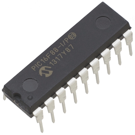 Microchip, 8 bit PIC, PIC16F88 Microcontroller, 20 MHz, 7kB FLASH, 18-Pin PDIP