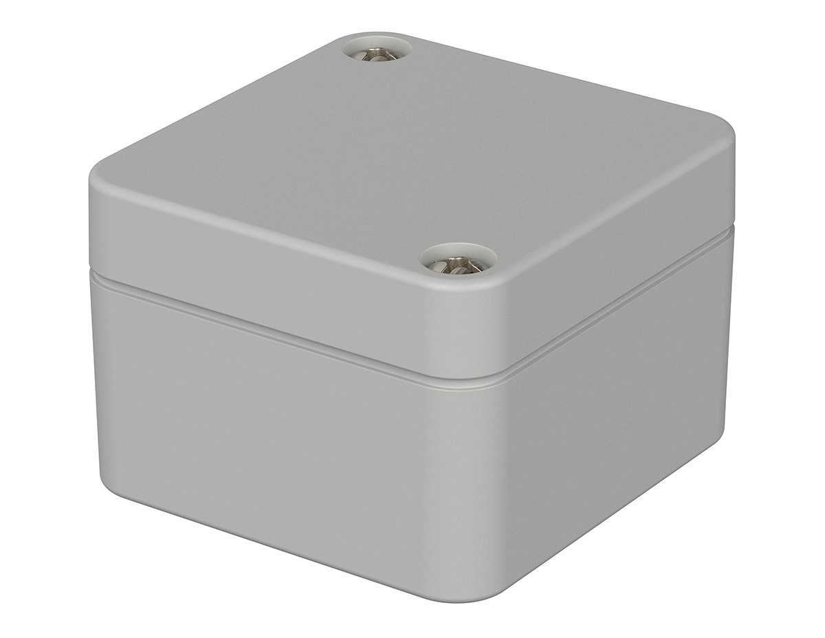 Bopla Euromas Series Grey ABS Enclosure, IP66, Flanged, Grey Lid, 52 x 50 x 35mm