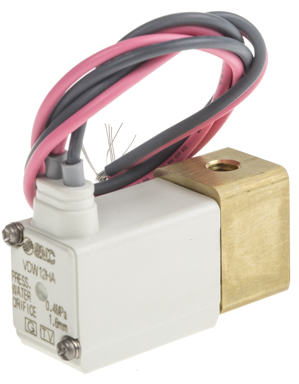 SMC 2/2 Pneumatic Solenoid Valve - Solenoid/Spring One-Touch Fitting 6 mm VDW Series 24V dc
