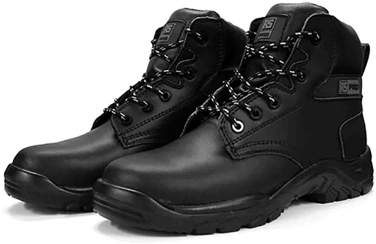 RS PRO Black Fibreglass Toe Capped Men's Ankle Safety Boots, UK 8, EU 42