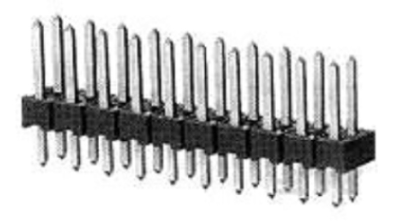 TE Connectivity AMPMODU Headers Series Vertical Board Pin Header, 26 Contact(s), 2.54 mm Pitch, 2 Row, Unshrouded