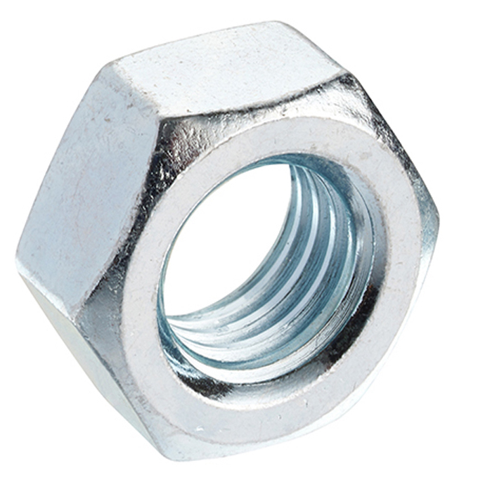 RS PRO, Bright Zinc Plated Steel Hex Nut, DIN 934, M27