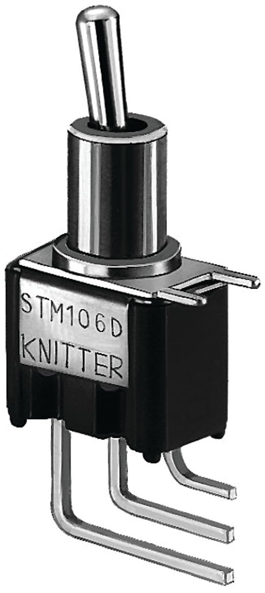 KNITTER-SWITCH Toggle Switch, PCB Mount, On-On, SPDT, Through Hole Terminal