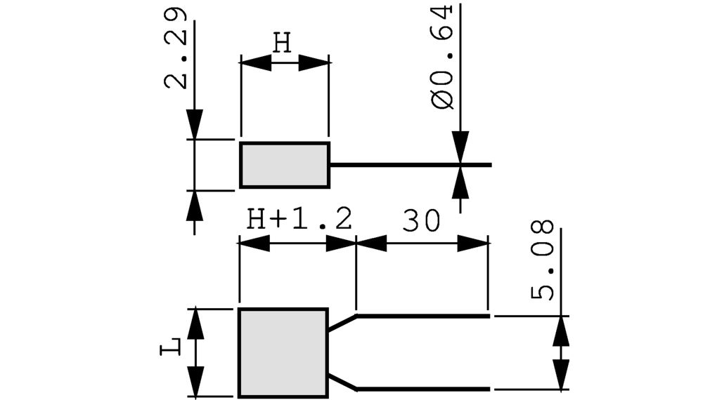 KEMET 33nF MLCC, 100V dc V, ±10% , Through Hole