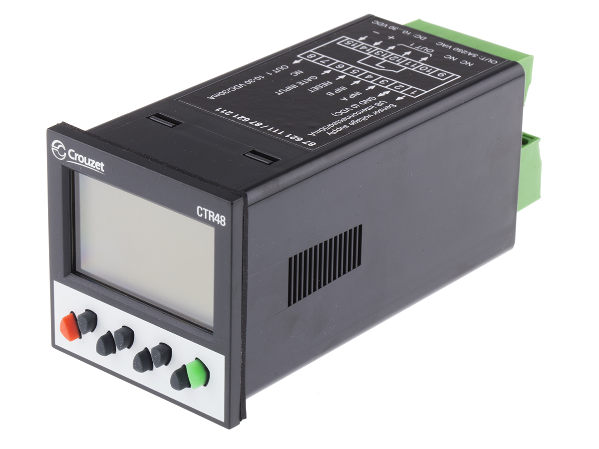 Crouzet CTR48 Counter, 6 Digit LCD, 40kHz, 30 V dc