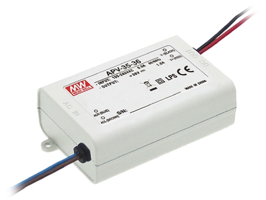 MEAN WELL LED Driver, 5V Output, 35W Output, 5A Output, Constant Voltage