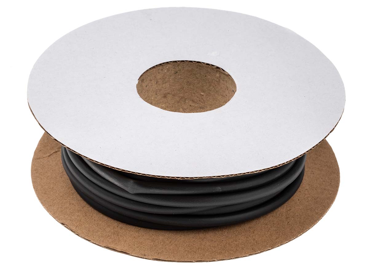 HellermannTyton Adhesive Lined Heat Shrink Tubing, Black 3mm Sleeve Dia. x 10m Length 3:1 Ratio, HIS-A Series