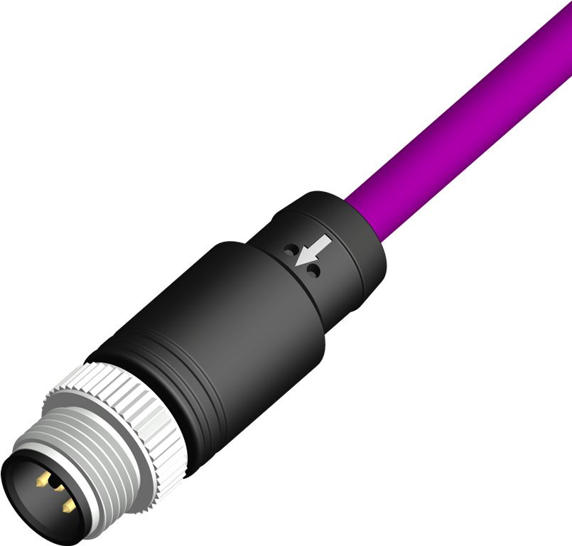 RS PRO Male 5 way M12 Male to Actuator/Sensor Cable, 2 m