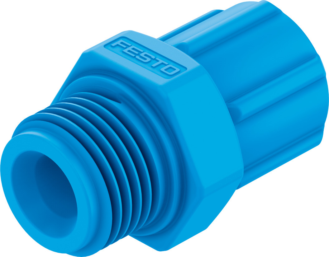 Festo CK Series Straight Fitting, G 3/8 Male to Push In 9 mm, Threaded-to-Tube Connection Style, 6468