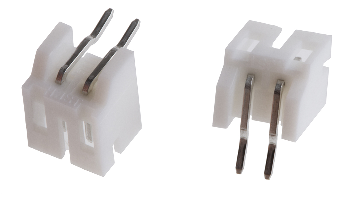 JST PH Series Right Angle Through Hole PCB Header, 2 Contact(s), 2 mm Pitch, 1 Row, Shrouded