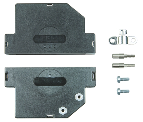 FCT from Molex FKI Series PET Angled D Sub Backshell, 37 Way