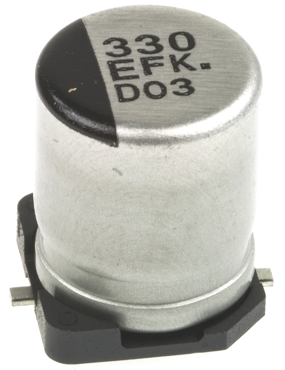 Panasonic 330μF Aluminium Electrolytic Aluminium Electrolytic Capacitor 25V dc, Surface Mount - EEEFK1E331P