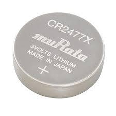Murata CR2477 Coin Battery, 3V, 24.5mm Diameter