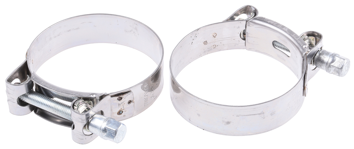 MIKALOR Stainless Steel, Zinc-Plated Steel (Bolt) Hex Screw Bolt Drive, 25mm Band Width, 63 → 68mm ID