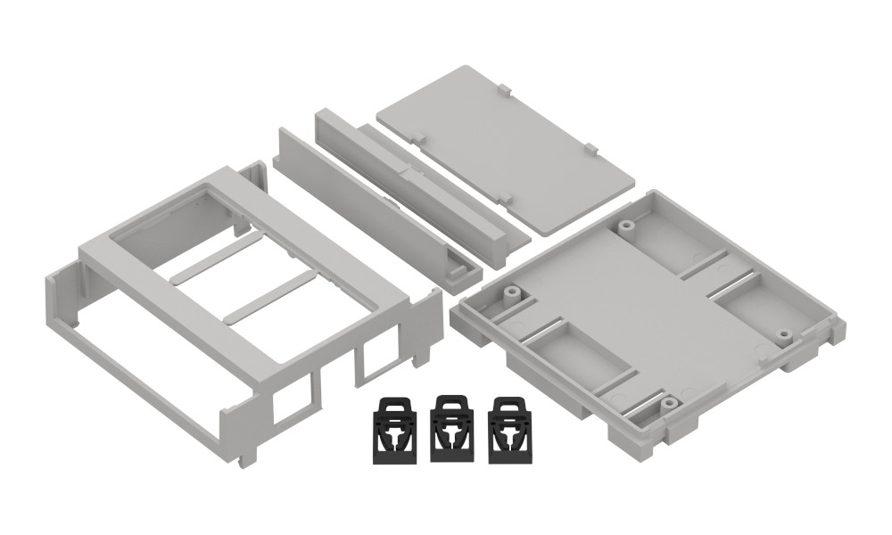 RS PRO DIN Rail Enclosure Enclosure Type, 89.2 x 89.2 x 32mm, ABS DIN Rail Enclosure