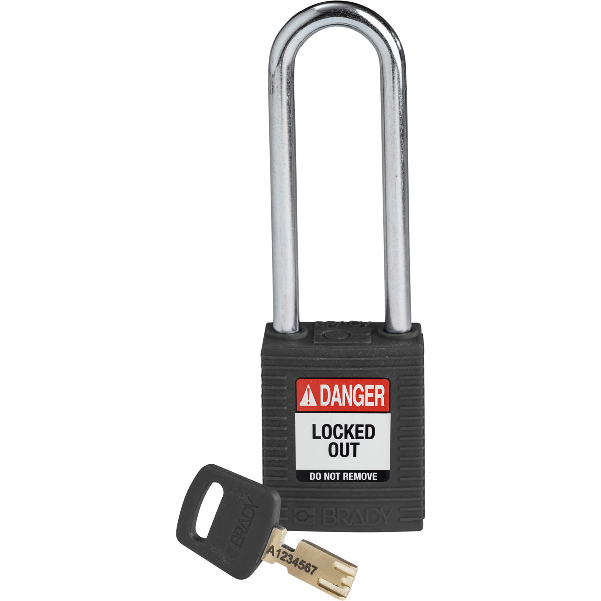 Brady LOTO-101 Key Weatherproof Nylon, Steel Padlock, 6.35mm Shackle, 38.00mm Body