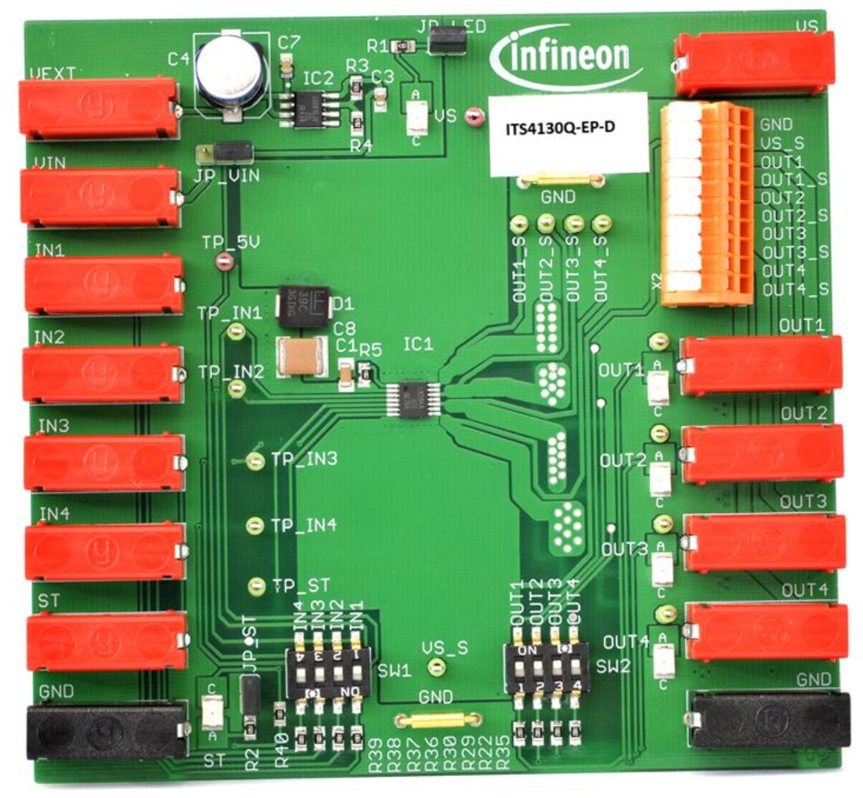 Infineon DEMOBOARD ITS4130Q Evaluation Board for ITS4130Q for Industrial