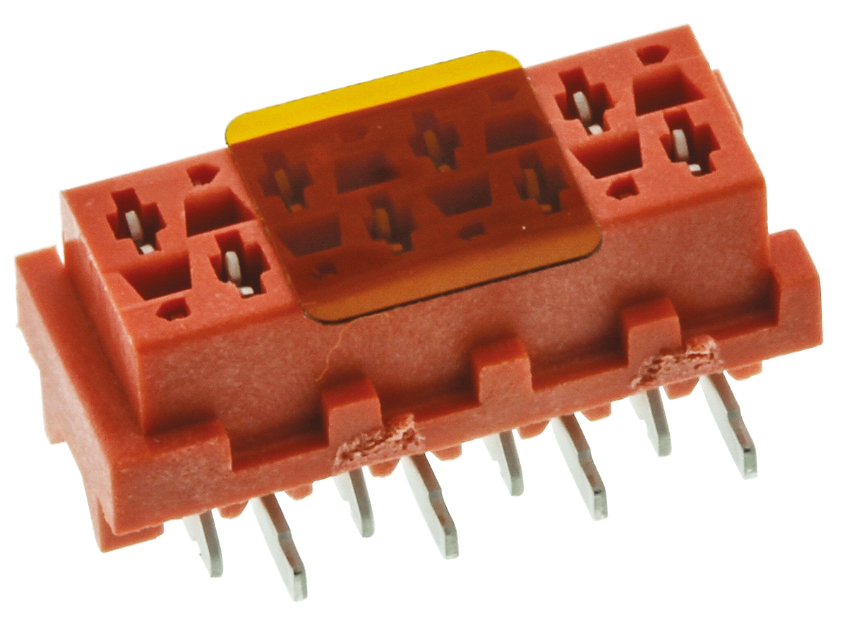 TE Connectivity Micro-MaTch Series Straight Surface Mount PCB Socket, 8-Contact, 2-Row, 2.54mm Pitch, Solder Termination